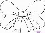 Coloring Pink Ribbon Bow Hair Outline Popular sketch template