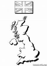 England Map Coloring Colorkid Flag sketch template