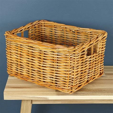 rectangular rattan deep wicker storage baskets  basket company