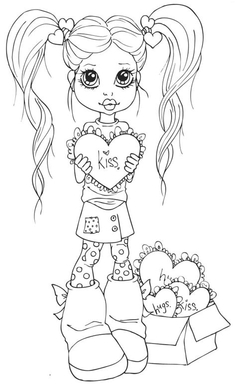 girl  valentines coloring page  printable coloring pages  kids