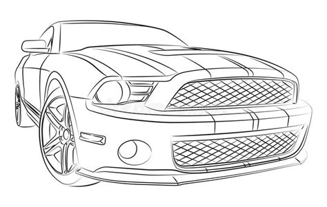 Muscle Car Drawing Stock Illustration Illustration Of Side 32022218