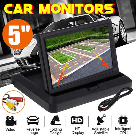foldable car monitor tft lcd monitor reverse  video inputs  car rear view camera
