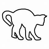 Cat Outlined Drawing Simple Publicdomainpictures sketch template