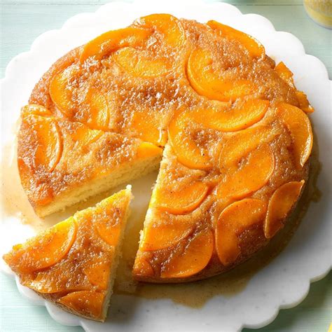 makeover peach upside  cake recipe taste  home