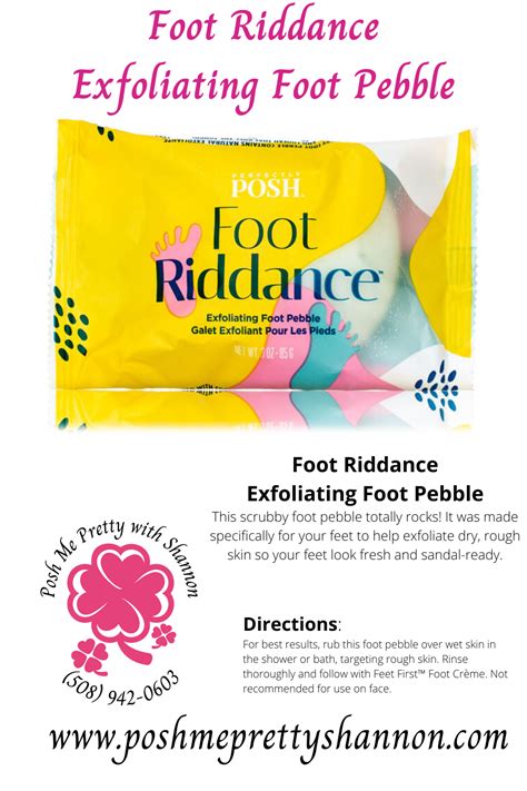 foot riddance exfoliating foot pebble  perfectly posh