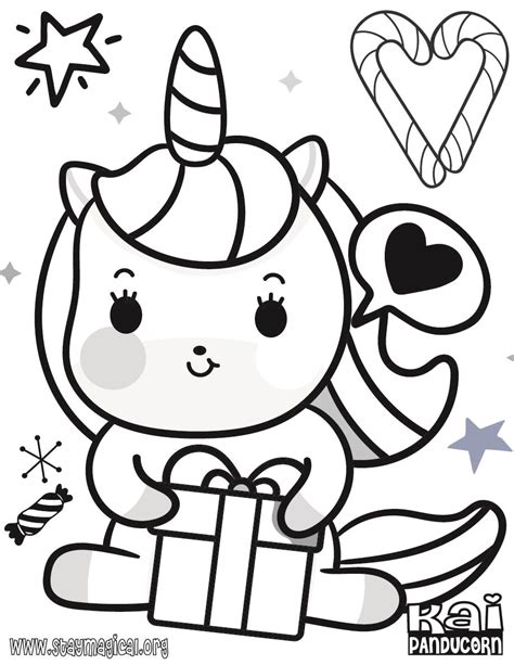 christmas unicorn coloring pages ideas