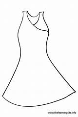 Coloring Dress Pages Clothing Clothes Printable sketch template