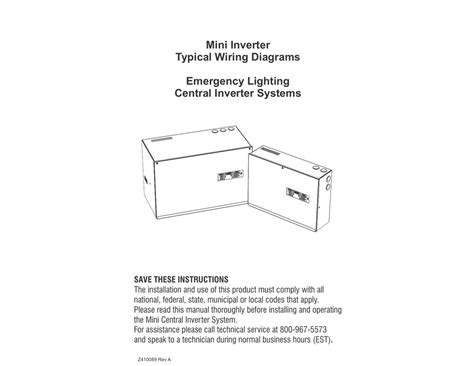 mini inverter typical wiring diagrams emergency lighting central