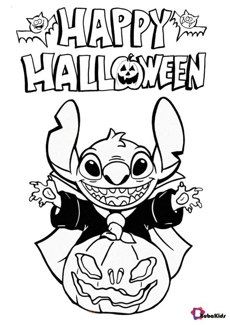 disney stitch happy halloween coloring pages stitch coloring pages