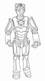 Who Coloring Doctor Cyberman Dr Pages Colour Tv Printable Tardis Colouring Steel Real Own Drawing Deviantart Shows Cybermen Line Outline sketch template