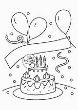 Coloring Birthday Pages Cake Balloons Balloon Kids Mickey Toodles Mouse Clubhouse Happy Card Colouring Printables Printable Color Wuppsy Cakes Holiday sketch template