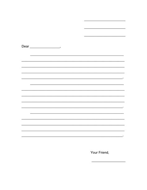 blank letter writing template  kids  professional templates