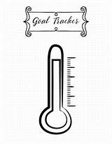Goal Tracker Journal Planner Bullet Printable Chart Printables Goals Thermometer Savings Weekly Week 101planners sketch template