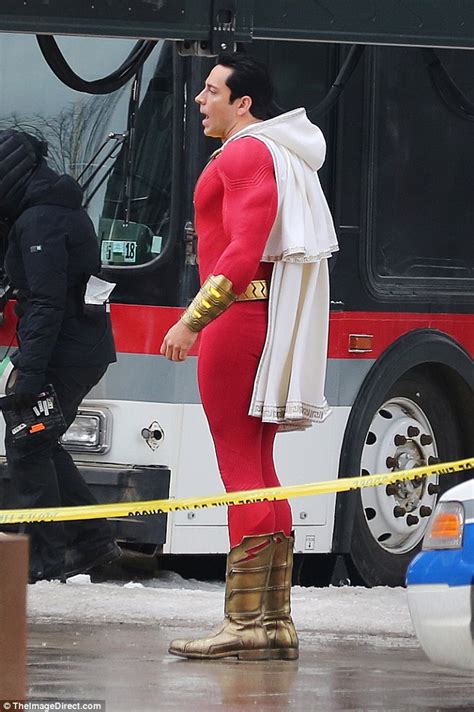 first look at zachary levi in costume as shazam daily