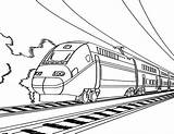 Train Coloring Outline Pages Bullet Clipart Speed Colouring Drawing Print Printable Color Line Clip Passenger Metro Trains Cliparts Modern Sheet sketch template