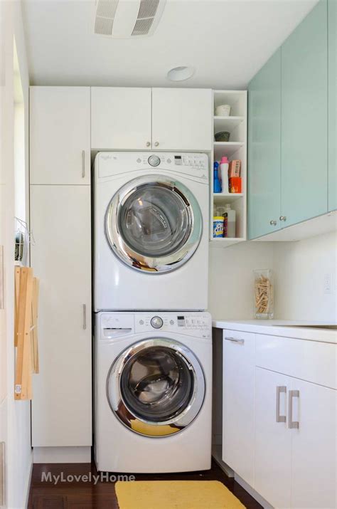 stackable washer  dryer cabinet washing machine placement ideas