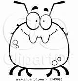 Tick Coloring Cartoon Clipart Chubby Thoman Cory Smiling Outlined Vector Drunk Sad Template Pages Printable Clipartof sketch template