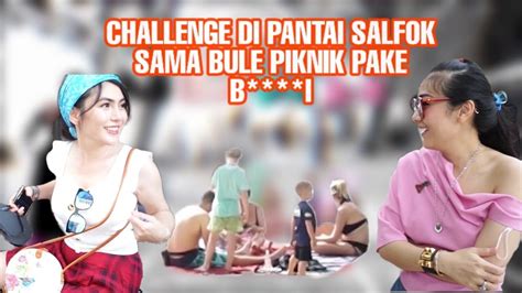 Challenge Angela Lee Salfok Sama Bule Piknik Pake Bikini Youtube