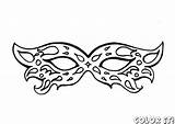 Coloring Pages Mask Masquerade Getcolorings Masks Gras Mardi sketch template