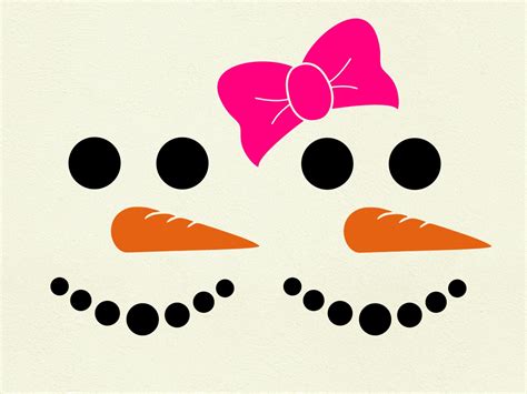 snowman face template print images