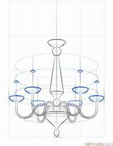 Chandelier Step Supercoloring Chandeliers sketch template