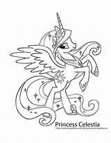 Coloring Pages Celestia Princess Pony Little Getcolorings Color Printable sketch template