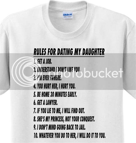 rules for dating my daughter funny fathers day dad t novelty tshirt