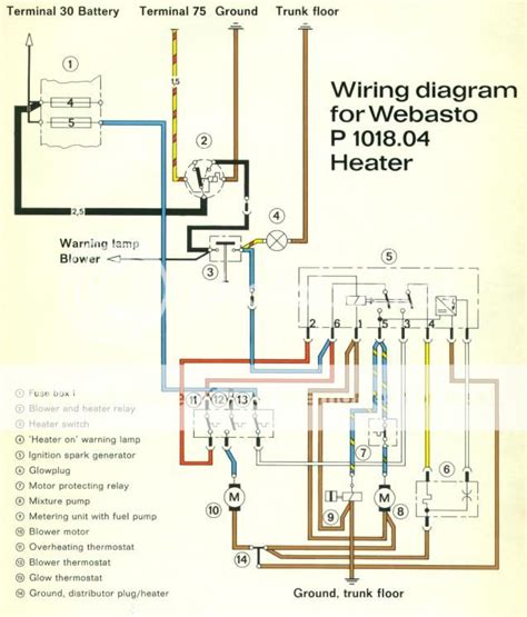 webasto diesel heater wiring diagram