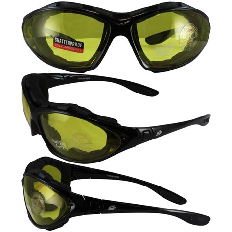 Motorcycle Sunglasses Goggles Yellow Lenses