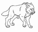 Wolf Angry Lineart Deviantart Gif Angery sketch template