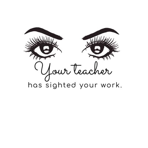 Work Sighted By Your Teacher Personalised Teacher Stamp Self Inkin