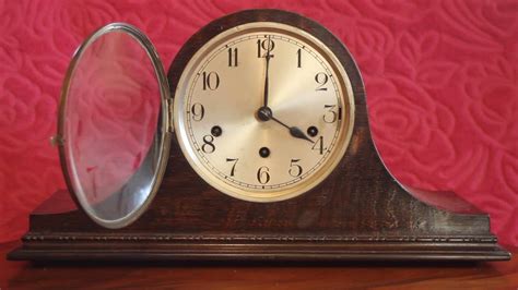 vintage german 8 day mantel clock with westminster chimes youtube