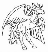 Pegasus Ausmalbilder Licornes Unicorns Malvorlagen Coloriages sketch template