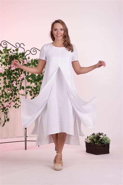 white linen dress allseams