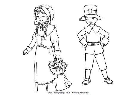 pilgrim children colouring page coloring pages  girls coloring book