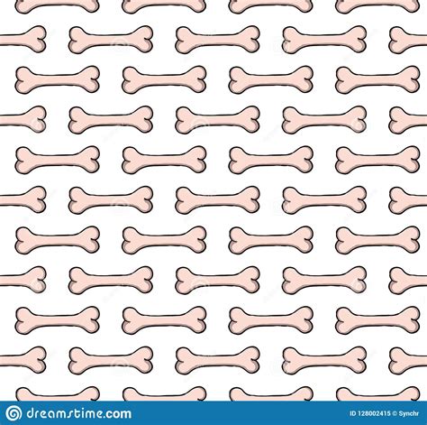 bone seamless pattern stock vector illustration  isolated
