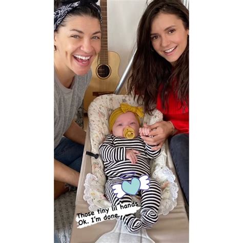 Nina Dobrev Meets Jessica Szohr’s 2 Month Old Daughter Photos
