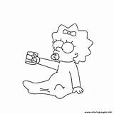 Simpson Maggie Coloring Pages Coloriage Imprimer Dessin Printable Print Color Omer Dessins Colorier Getcolorings Info sketch template