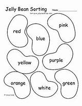 Jelly Bean Math Preschool Worksheets Printable Beans Worksheet Sort Coloring Count Worksheeto Via sketch template