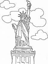 Coloring Pages Statue Liberty Wonders Gate Bridge Golden Drawing Print Template Printable Color Getdrawings Getcolorings Comments sketch template