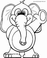 Coloring Printable Elephant Animal Pages Kids Animals Cartoon Elephants Color Drawing Printouts Template Sheets Clipart Circus Sheet Templates Print Drawings sketch template