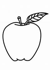 Apple Outline Drawing Coloring Pages Kids Fruits Sketch Fruit Printable Kid Clip Core Logo Tree Sketches Getcolorings Drawings Clipartmag Getdrawings sketch template