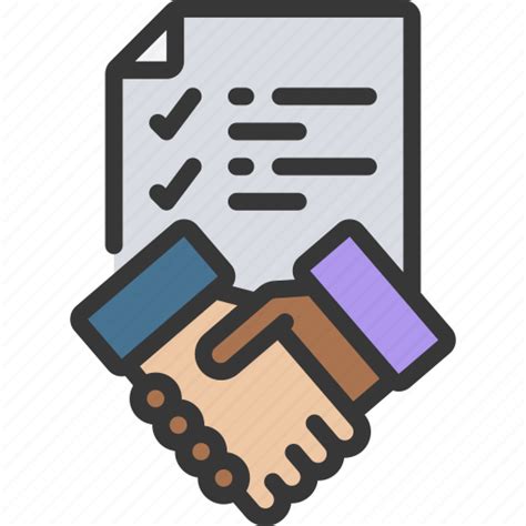 completed project agreement document file icon   iconfinder