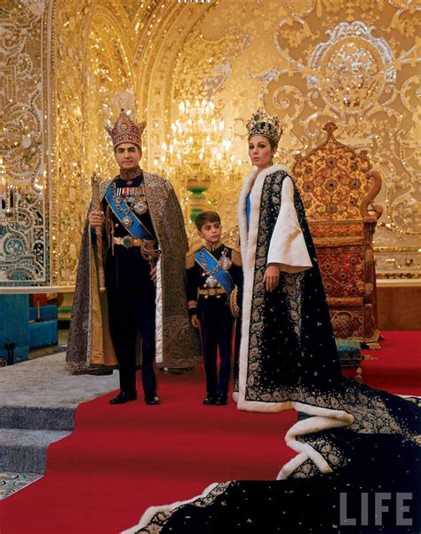 shah  iran mohammad shah pahlavi poses   son prince