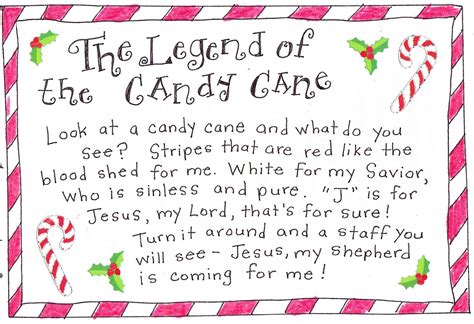 coloring candy cane poem printable  story   candy cane