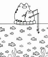 Pusheen Coloring Pages Cat sketch template