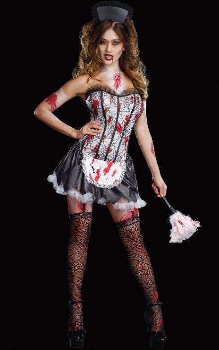 hot sale sexy costumes women halloween zombie french maid