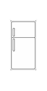 Clipart Fridge Refrigerator Outline Clker Clipartix sketch template