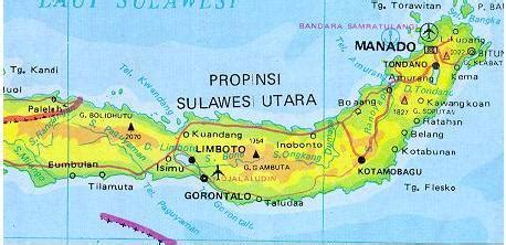 amazing indonesia north sulawesi propince map