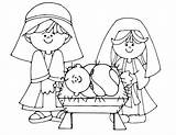 Coloring Pages Manger Away Nativity Scene Getcolorings Color sketch template